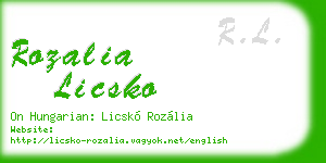 rozalia licsko business card
